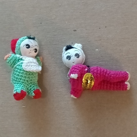 Source Unknown Other - VTG Amigurumi crochet dolls NEW in excellent condition baby dolls from China